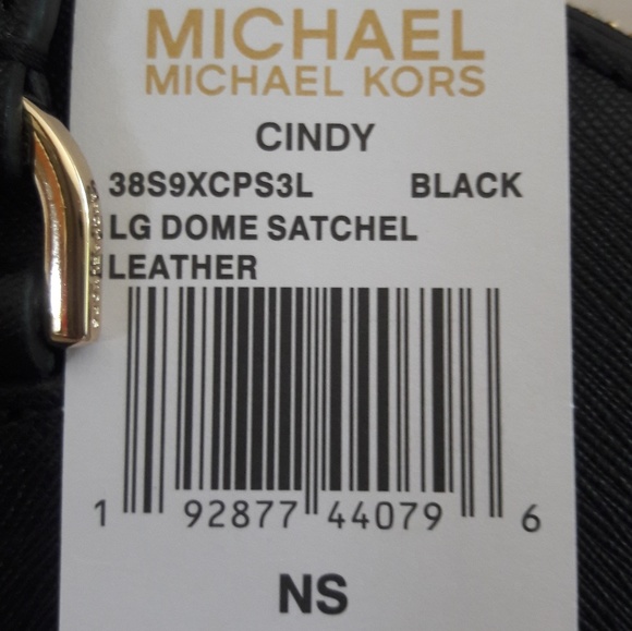 NWT MICHAEL KORS LEATHER CINDY LG DOME SATCHEL - Picture 3 of 7